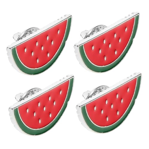 TENDYCOCO 4pcs Watermelon Brooch Goody Bag Filler Palestinian Lapel Pin Watermelon Clothing Accessories Enamel Fruit Brooch Pin Shawl Clips Watermelon Pin Palestine Cardigan Pin Zinc Alloy