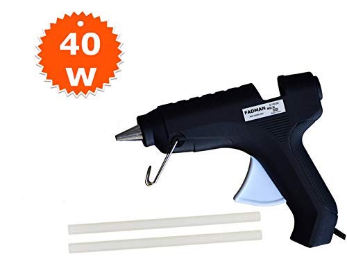 FADMAN Black 40 WATT HOT MELT Glue Gun with 2 Adhesive HOT Glue Sticks