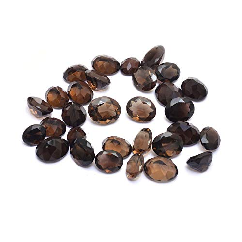 Quartz fumé naturel 10x8mm de qualité AAA taillé en facettes ovales pour joaillerie