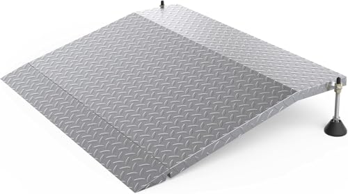 HONYTA Steel Threshold Ramp, Door Ramp with Adjustable Height for
