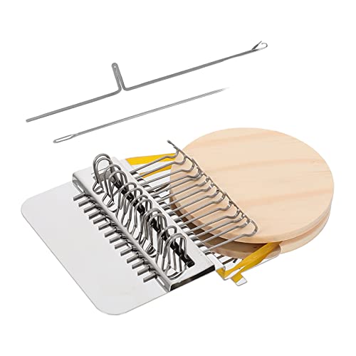 HOMSFOU 1 Juego mini telar modelo máquina de telar de punto tejedor juguetes equipo de tejer herramienta de madera para tejer a mano Herramientas de tejido Máquina de tejer planchar