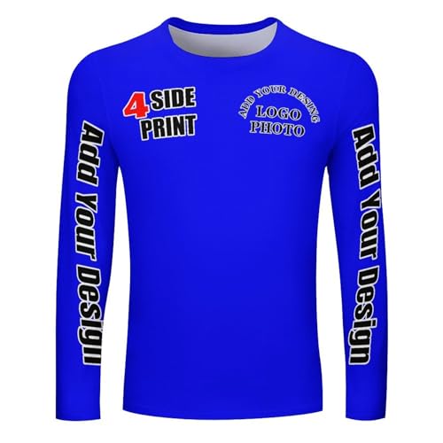 Custom t Shirts Bulk Personalized Long Sleeve t Shirts with Logo Picture Text Print Design Your own Work Shirts2