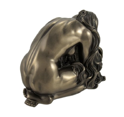 Bronzed Finish Nude Kneeling Female Statue Sculpture Erotic Art #TOP1