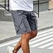 Gray for Man Summer Fall Cargo Workout Athletic Jogger Pleated Straight Leg Plain Trousers Pants Shorts Man 2026 Clothes Fashion L