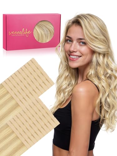 Image of WENNALIFE 3.15 inch Wide Tape in Hair Extensions Human Hair, Tape in Weft