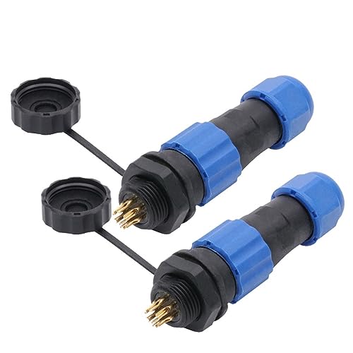 Connecteur d'aviation SD13 mâle et femelle étanche IP68 à bague pour câble