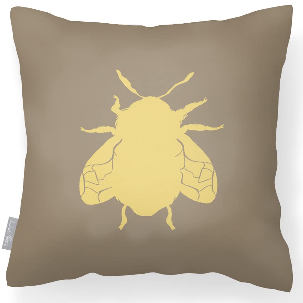 Izabela Peters Bee - Taupe Outdoor Cushions Waterproof, 43 Cm, Filled Outdoor Cushion, Garden Furniture Cushions, Outdoor Seat Cushions, Garden Chair Cushions