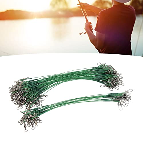 Fishing Leader, 100 piezas cable de acero con giro para pesca miniatura 5