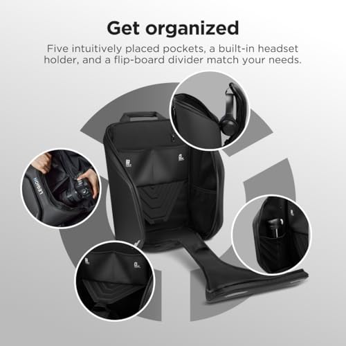 Image of Lenovo Legion GB900 Backpack (up to 16 inches, Designed for Gaming, Armored, PU, Water Resistant, Anti-Shock Corners EUDE-Foam, Tablet Compartment, Capacity 20 Litres) Black