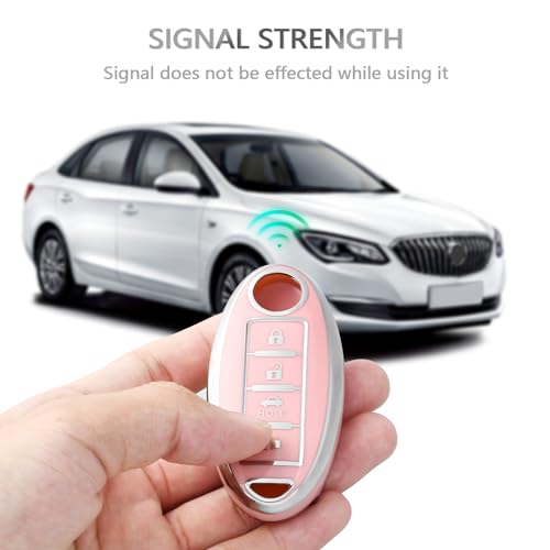 Coque de clé Nissan rose pour Altima Maxima Rogue Armada et Pathfinder - 5