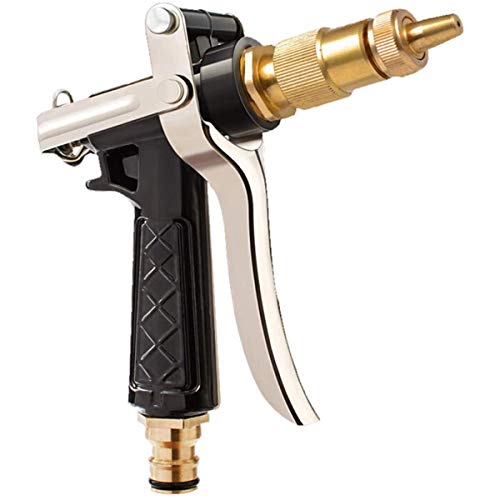 MIAOHAIYAN Handbrause Hochdruck Handbrause Für Autoreinigung Gartenschlauch Spritzpistole Metall Sprinkler Gartenschlauch Verstellbar Düse Für Reinigung Und Pflanzen Bewässerung,B Cover