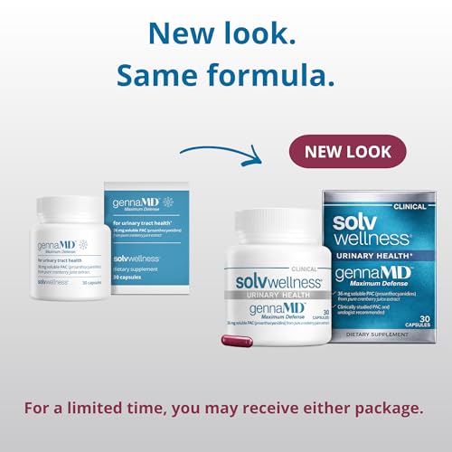 Image of Solv Wellness GennaMD Cranberry Supplement for Urinary Tract Health Support - Advanced 36 mg Soluble PAC from 100% Cranberry Juice Extract - Small, Easy-to-Swallow Capsules - 30 Capsules