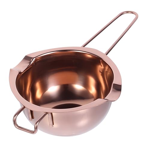 SOLUSTRE 1Pc Stainless Steel Melting Pot Double Boiler for Chocolate Butter Cheese Kitchen Gadget with Easy Pour Spout Baking Tool