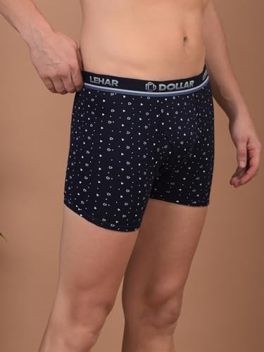 Image of Dollar Lehar Mens Combed Cotton Trunk - Pack of 2 - Actual Print May Vary