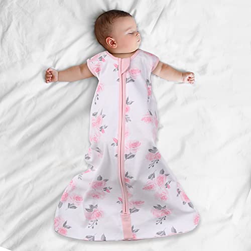 The Peanutshell Wearable Blanket Sleep Sack For Baby Girls, Solid & Pink Floral, Sizes Up To 12 Months (Small/Medium) #TOP2