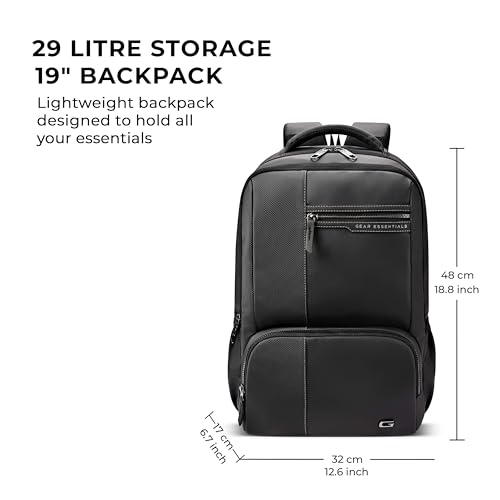 Gear Vintage 4 29L Anti-Theft Water Resistant Laptop Black Black - Image 3
