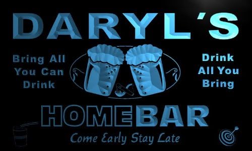 ADVPRO p280-b Daryl's Home Bar Beer Family Last Name Neon Light Sign