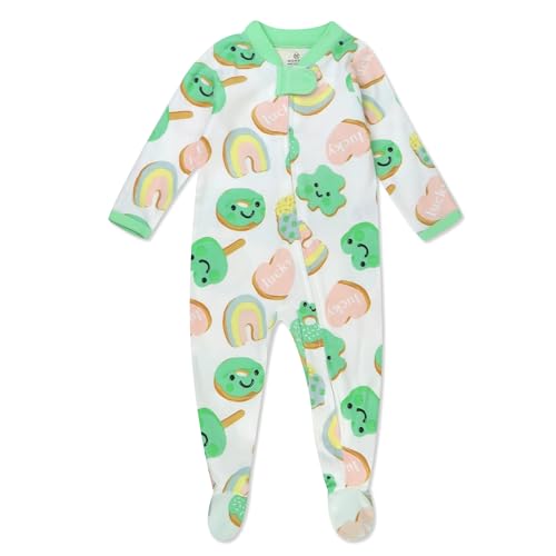 Image of HonestBaby Baby Celebration Sleep & Play Footed One-Piece Pajama Sleeper 100% Organic Cotton