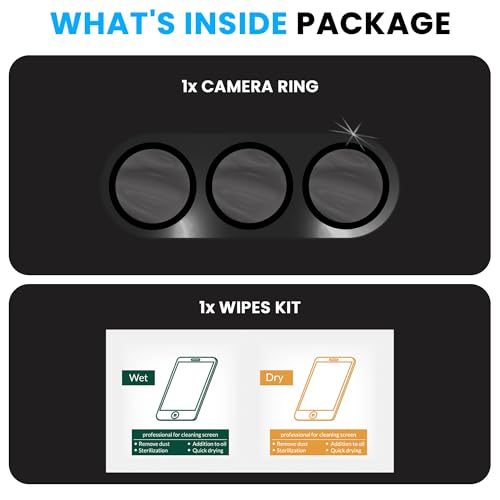 Image of FIRST MART Black Camera Ring Guard Protector for OnePlus Nord CE 6 lite | Tempered Glass with Metal Alloy Rings, HD Clear, Scratch Resistant, Case-Friendly | Pack of 1