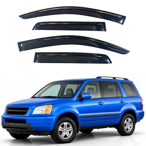 Image of IG Window Visors Fit for 2003-2008 Honda Pilot, Out-Channel Rain Guards Vent Wind Deflectors 4PC, Car Accessories for 03-08 Pilot