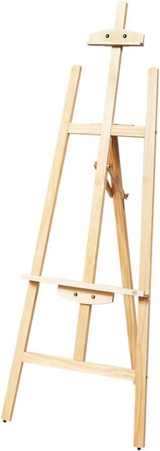 ASerZenith Adjustable A-Frame Wooden Art Easel Stand – Portable & Folding Tripod Easel For Painting, Drawing, And Display – Easy To Assemble & Store,Round-105Cm