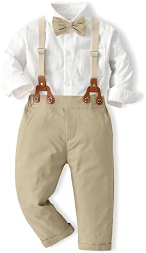 Toddler Boy Dress Clothes Outfit Button Down Shirt + Pants Set, 1...