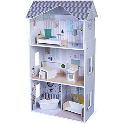 Großes Puppenhaus Traumhaus Set aus Holz Cover