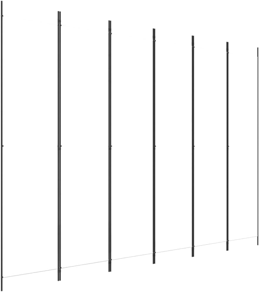 vidaXL 6-Panel Room Divider - Versatile 118.1”x86.6” Space Divider, Made of Durable 100% Polyester Fabric, Foldable Design for Easy Storage, White