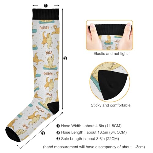 Image of Wusikd Blue Yellow Monster Trucks Compression Socks for Women and Men Circulation Long Socks for Athletic Running 1