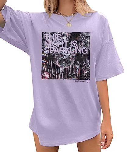 This Night is Sparkling Oversized Shirt Women Country Concert Shirt Singer Fans Gift Top Vintage Music Love Tour Tops