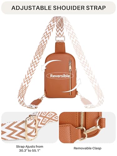 Waist Bag for Women Vegan Leather Crossbody Bags for Women Trendy Fanny Packs Chest Bag for Travel4