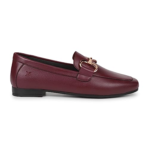 Image of YOHO Bliss Comfortable Slip On Formal Buckle Loafer for Women | Stylish Fashion Moccasins Range | Cushioned Footbed Finish | Flexible and Office Wear Shoe
