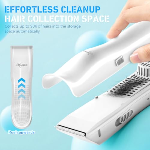 Image of MAYCREATE Baby hair clipper Low noise Whole Machine Waterproof Baby Hair Trimmer for 0 to 5 Year Baby Built in vacuum hair suction