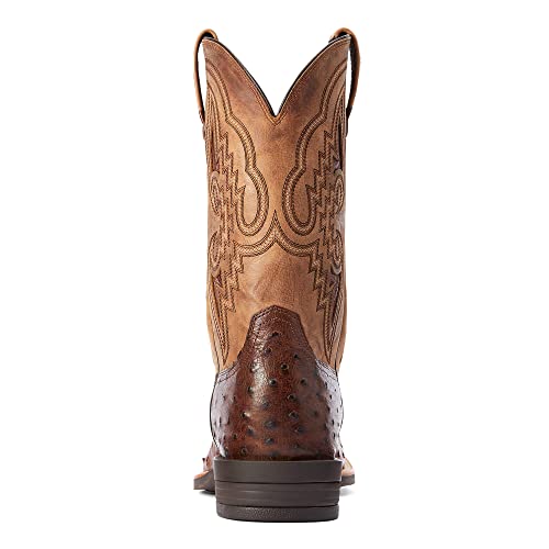 Ariat BMVY9 Mens Dagger Western Boot Dark Tabac Full Quill Ostrich/Tannin 13 Wide2