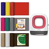 Cricut Easy Press Mini Bundle: Small Heat Press Machine, Mini HTV Iron-On Rolls, Raspberry