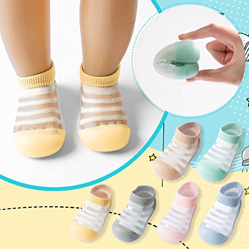 Baby Girls Boys Non-Slip Slipper Socks Shoes Toddler Infant Rubber Sole Mesh Socks Ankle Floor Socks Casual Socks2