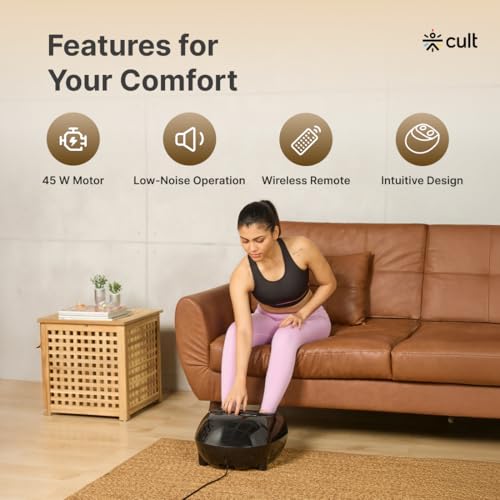 Image of Cult Pulse foot massager with Air compression, Deep Kneading rollers, Multiple Modes, Pain Relief leg massager