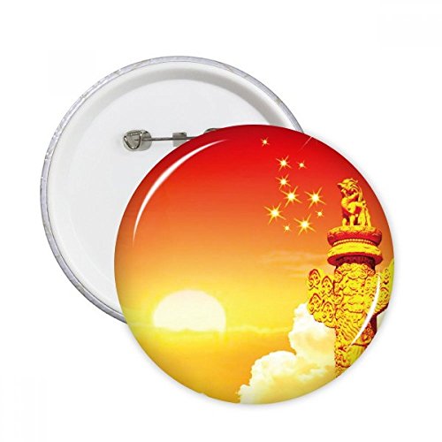 Pins drapeau de la colonne d'ornement Sun Star DIYthinker lot de 5 badges multicolores taille M