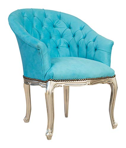 Stile barocco elegante: La sedia imbottita presenta un raffinato design in stile barocco che aggiunge un tocco di eleganza e sofisticazione all'ambiente circostante. I dettagli ornamentali e le curve sinuose conferiscono un carattere distintivo e sontuoso.