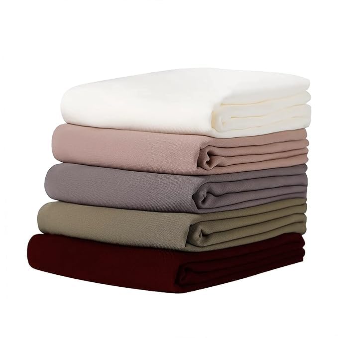 4 Pcs Habibis Fashion Women Soft Chiffon Georgette Scarves Shawl Stoles Long Scarf Wrap Head Scarves (Pack Of 4), For Female, Multicolor-image-43
