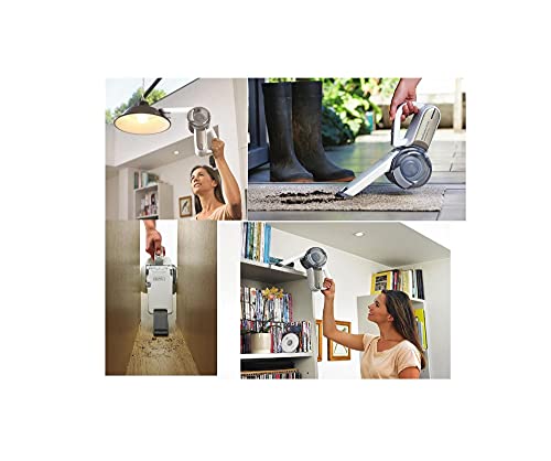 مكنسة كهربائية تحمل باليد بشفط محوري بحركة إعصارية وبطارية ليثيوم ايون 14.4 فولت من بلاك اند ديكر، لون ذهبي فاتح - الموديل: Pv1420L-B5