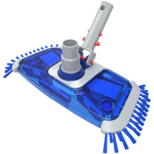 POOLWHALE Jumbo Rectangle Pool Vacuum Head with Side Nylon Bristles, ...