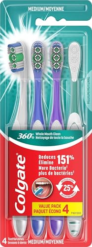 Colgate 360 Deep Clean Toothbrush with Medium Bristles, 4 Pack - image 1