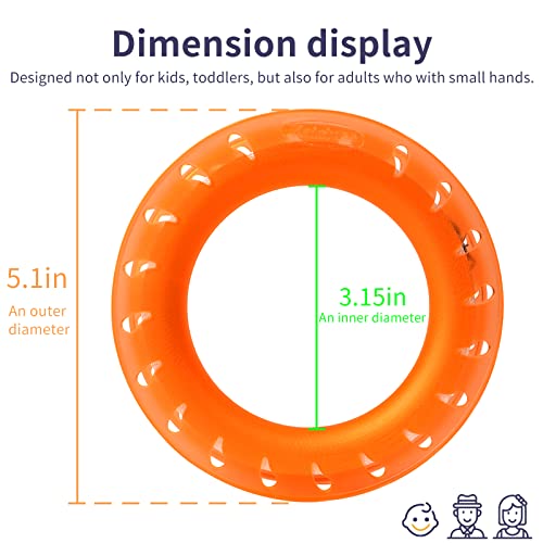 Kaiciuss Kite String Hoop For Kids, Orange & Green Kite Spool Set, Kite Handle Kit With 300 Feet Line For Each Kite Reel Winder (2 Pack) #TOP1