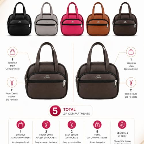 Image of Women's Stylish Trendy Leather Mini Handbag - Fashionable, Compact Purse for Casual and Formal Occasions