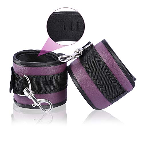 Cyan Phoebe Soft and Durable Soft Nylon Beds Stráps Tied with Adjustable Ánkle and Wrîst Cuffs Indoor Sports - Purple