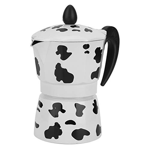 Aluminum Coffee Pot Kettle, for Home and Office Use, Fast and Convenient, Milk Cow Color (3 cups of cow color 150ML)