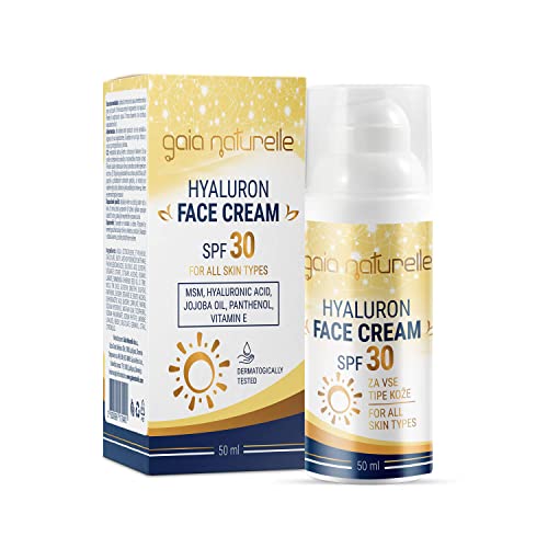 SPF Face cream, LSF 30 Gesichtscreme mit Hyaluronsäure, MSM, Jojoba oil, Coconut Oil, Shea butter Cover