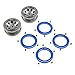 ECX ECX41012 FR/RR Wheel with Beadlock, Gray/Blue: Temper G2