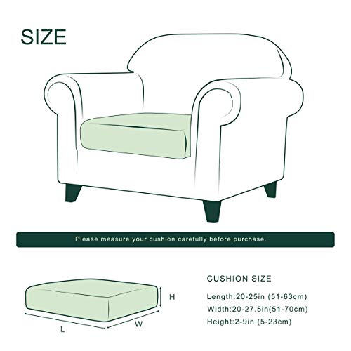 Image of CHUN YI Stretch Sofa Seat Cushion Cover, Fitted Sofa Couch Cushion Covers Furniture Protector, Replacement for Individual Cushion Checks Jacquard Sofa Seat Furniture Cover(1 Seater,Grey)